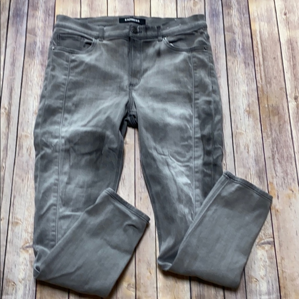 Express Gray Wash Skinny Jean